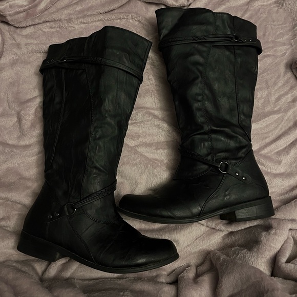 Journee Collection Shoes - Journee Wide Calf Harley Boots Size 10